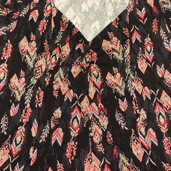 Torrid | Super Soft Knit Black Graphic Dress V-neck - Picture 4 of 9